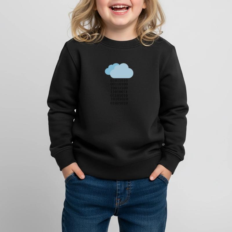 Cloud computing - Binary cloud Kids Premium Organic Sweatshirt