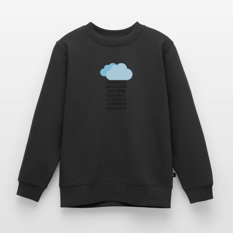 Cloud computing - Binary cloud Kids Premium Organic Sweatshirt