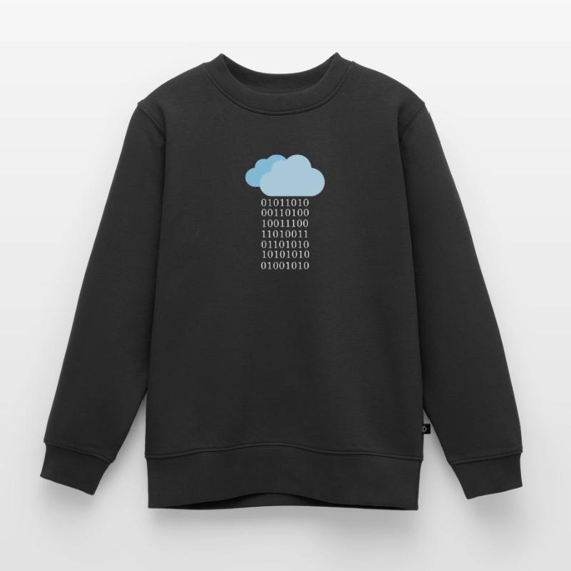 Cloud computing - Binary cloud Kids Premium Organic Sweatshirt