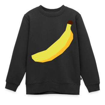 Vecteur de la banane - Sweat Premium enfant bio - noir - Devant - AI Model Kid Female (0cm)