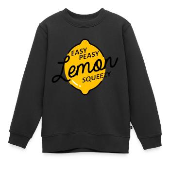 Easy Peasy Lemon Squeezy - Sweat Premium enfant bio - noir - Devant - AI Model Kid Female (0cm)