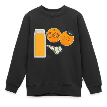 Orangery Funeral Smoothie cadeau de jus d'orange - Sweat Premium enfant bio - noir - Devant - AI Model Kid Female (0cm)