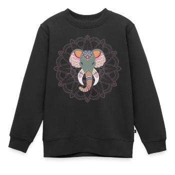 Ganesha Mandala - Kinder Premium Organic Sweatshirt - Schwarz - Vorne - AI Model Kid Female (0cm)
