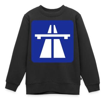Autobahn - Kinder Premium Organic Sweatshirt - Schwarz - Vorne - AI Model Kid Female (0cm)