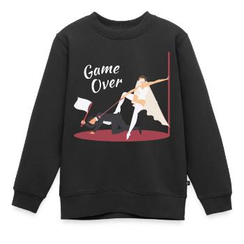 JGA Married - Game Over Bride - Bachelor - Kinder Premium Organic Sweatshirt - Schwarz - Vorne - AI Model Kid Female (0cm)