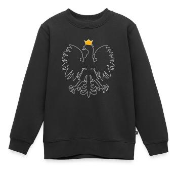 Pologne Pologne Armoiries polonais Aigle du patriotisme - Sweat Premium enfant bio - noir - Devant - AI Model Kid Female (0cm)