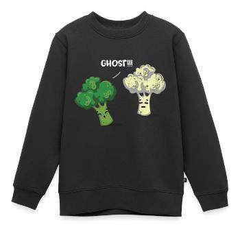 Brokkoli Blumenkohl - Kinder Premium Organic Sweatshirt - Schwarz - Vorne - AI Model Kid Female (0cm)