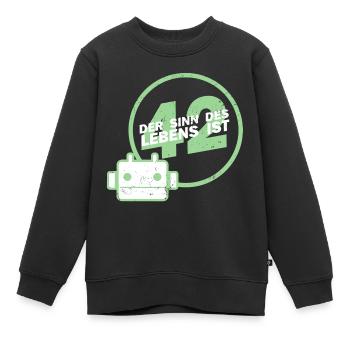 Sinn des Lebens 42 Anhalter Galaxis Fan Geschenk - Kinder Premium Organic Sweatshirt - Schwarz - Vorne - AI Model Kid Female (0cm)