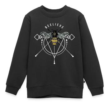 Idée cadeau de swag en nid d'abeille Bee wasp hornet - Sweat Premium enfant bio - noir - Devant - AI Model Kid Female (0cm)