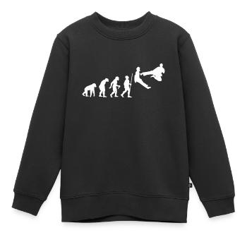Evolution Graphic to Fly Kick - Kinder Premium Organic Sweatshirt - Schwarz - Vorne - AI Model Kid Female (0cm)