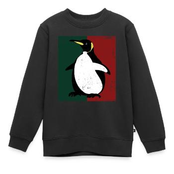 manchot - Sweat Premium enfant bio - noir - Devant - AI Model Kid Female (0cm)