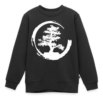 Bonsai - Kinder Premium Organic Sweatshirt - Schwarz - Vorne - AI Model Kid Female (0cm)