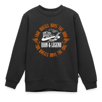 Moto moto - Sweat Premium enfant bio - noir - Devant - AI Model Kid Female (0cm)
