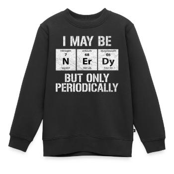 Tableau périodique - Sweat Premium enfant bio - noir - Devant - AI Model Kid Female (0cm)