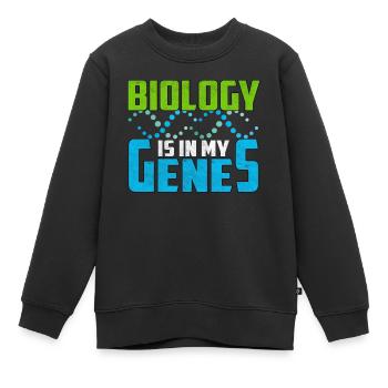 Biologie Lehrer Biologe biologisch Wissenschaft - Kinder Premium Organic Sweatshirt - Schwarz - Vorne - AI Model Kid Female (0cm)