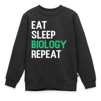 biologie - Sweat Premium enfant bio - noir - Devant - AI Model Kid Female (0cm)