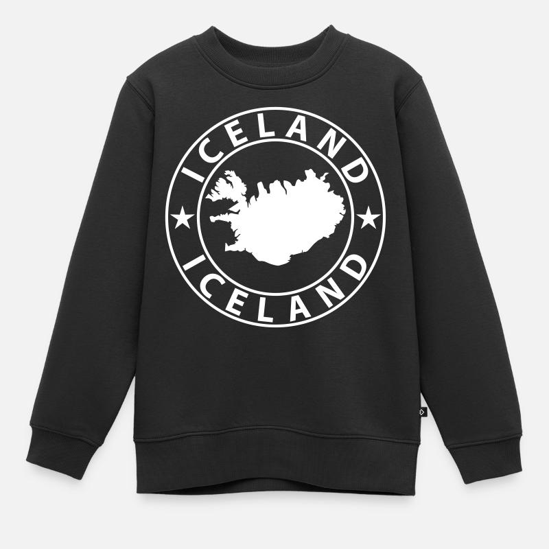 Iceland - Sweat Premium enfant bio - noir