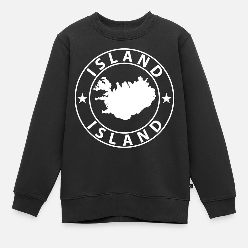 Iceland - Sweat Premium enfant bio - noir