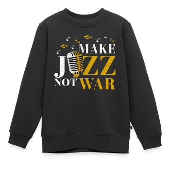jazz - Sweat Premium enfant bio - noir - Devant - AI Model Kid Female (0cm)
