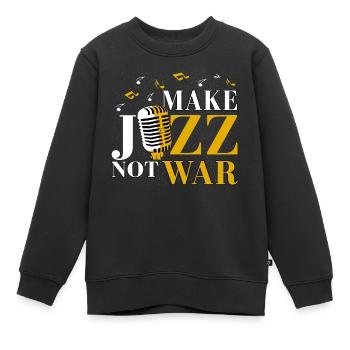 Jazz Musik - Kinder Premium Organic Sweatshirt - Schwarz - Vorne - AI Model Kid Female (0cm)