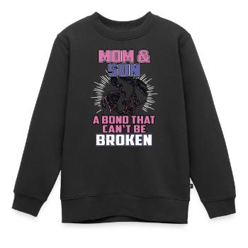 Mutter und Sohn Mama Kind Mutterliebe Mom - Kinder Premium Organic Sweatshirt - Schwarz - Vorne - AI Model Kid Female (0cm)