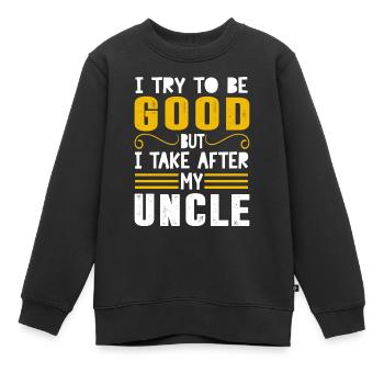 lustige witzige Sprüche - Kinder Premium Organic Sweatshirt - Schwarz - Vorne - AI Model Kid Female (0cm)