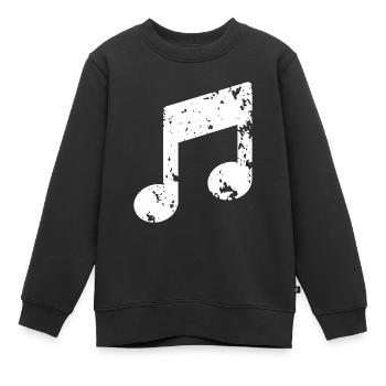 Musique Note - Sweat Premium enfant bio - noir - Devant - AI Model Kid Female (0cm)
