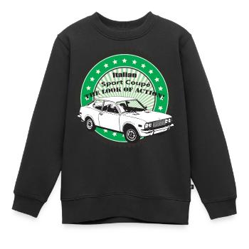 Coup d’État sportif italien - Sweat Premium enfant bio - noir - Devant - AI Model Kid Female (0cm)