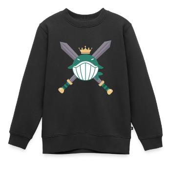 fish - Kids Premium Organic Sweatshirt - black - Front - AI Model Kid Female (0cm)