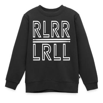 Schlagzeug Schlagzeuger - Kinder Premium Organic Sweatshirt - Schwarz - Vorne - AI Model Kid Female (0cm)