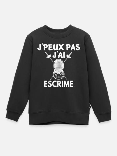 j'peux pas j'ai escrime - Sweat Premium enfant bio - noir