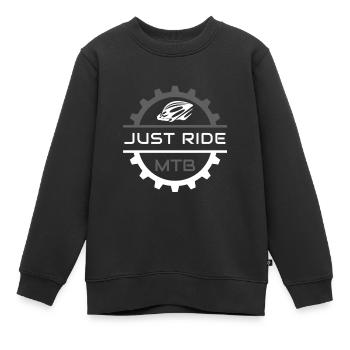 MTB - Kinder Premium Organic Sweatshirt - Schwarz - Vorne - AI Model Kid Female (0cm)