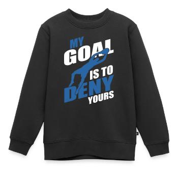Fussball Torwart - Kinder Premium Organic Sweatshirt - Schwarz - Vorne - AI Model Kid Female (0cm)