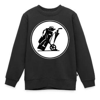 Club de golf - Sweat Premium enfant bio - noir - Devant - AI Model Kid Female (0cm)