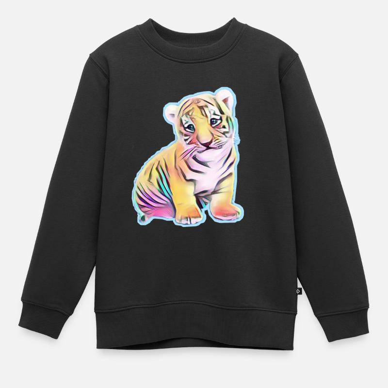 Tiger - Sweat Premium enfant bio - noir