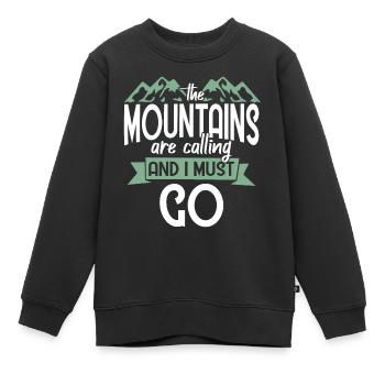 Alpinistes alpinisme - Sweat Premium enfant bio - noir - Devant - AI Model Kid Female (0cm)