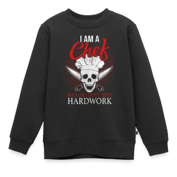 Sternekoch Chefkoch Koch - Kinder Premium Organic Sweatshirt - Schwarz - Vorne - AI Model Kid Female (0cm)