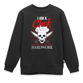 cuisinier - Sweat Premium enfant bio - noir - Devant - AI Model Kid Female (0cm)