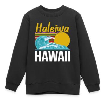 Hawaii - Sweat Premium enfant bio - noir - Devant - AI Model Kid Female (0cm)