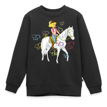 Bibi am Galoppieren Standard T-Shirt - Kinder Premium Organic Sweatshirt - Schwarz - Vorne - AI Model Kid Female (0cm)