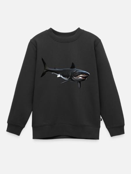 Hai - Sweatshirt Premium barn ekologisk - svart