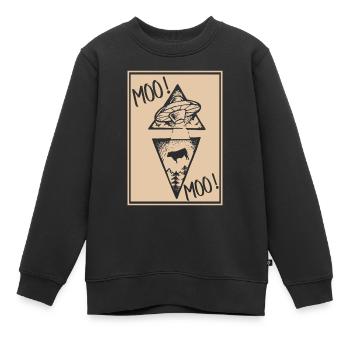 Vaches vaches - Sweat Premium enfant bio - noir - Devant - AI Model Kid Female (0cm)