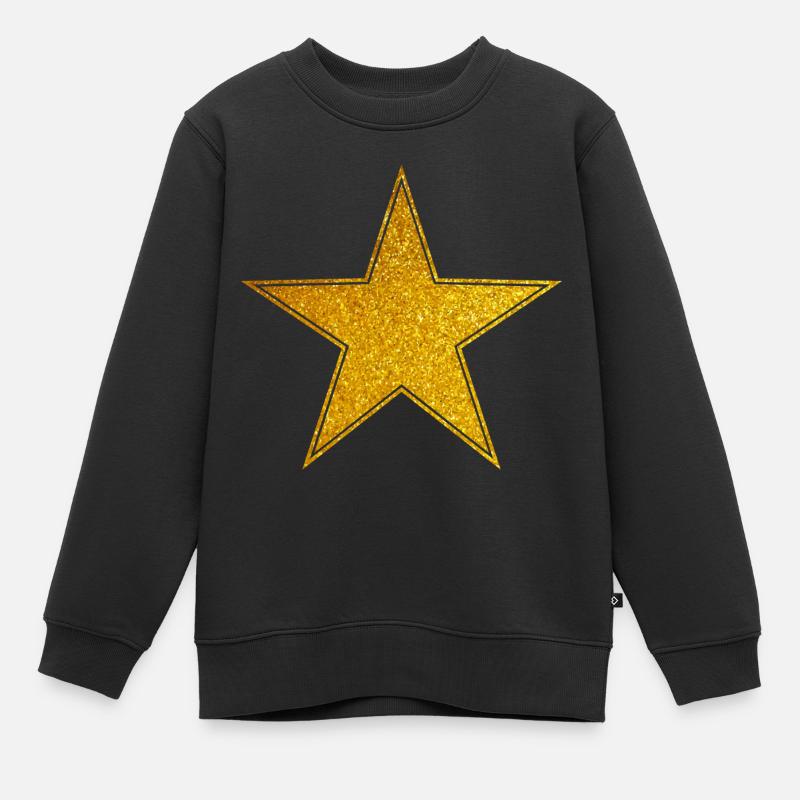 Étoile étoile étoile étoile - Sweat Premium enfant bio - noir