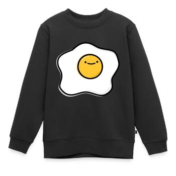 Fröhliches Ei - Kinder Premium Organic Sweatshirt - Schwarz - Vorne - AI Model Kid Female (0cm)