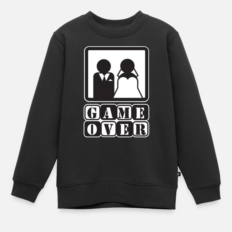 Enterrement de vie de garçon Game Over Sort - Sweat Premium enfant bio - noir