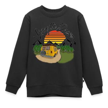 Living the Dream | Yolo-Artwork - Sweat Premium enfant bio - noir - Devant - AI Model Kid Female (0cm)