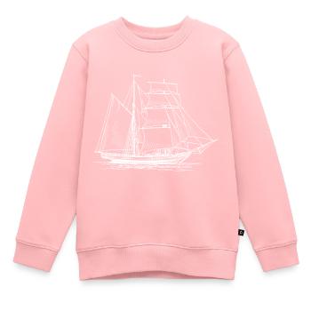 Sailing ship - Kids Premium Organic Sweatshirt - rose - Front - AI Model Kid Female (0cm)
