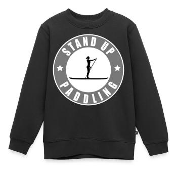 Stand Up Paddling - Kinder Premium Organic Sweatshirt - Schwarz - Vorne - AI Model Kid Female (0cm)