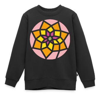 mandala - Kinder Premium Organic Sweatshirt - Schwarz - Vorne - AI Model Kid Female (0cm)