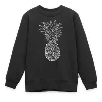 Ananas - Kinder Premium Organic Sweatshirt - Schwarz - Vorne - AI Model Kid Female (0cm)